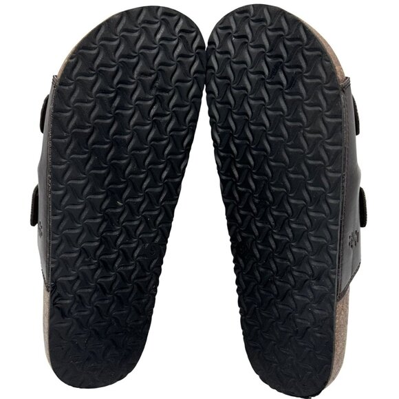 Izod Size 9 Men Nathaniel Black Sandals  Adjustable Buckles & Cushioned Footbed - Picture 7 of 11